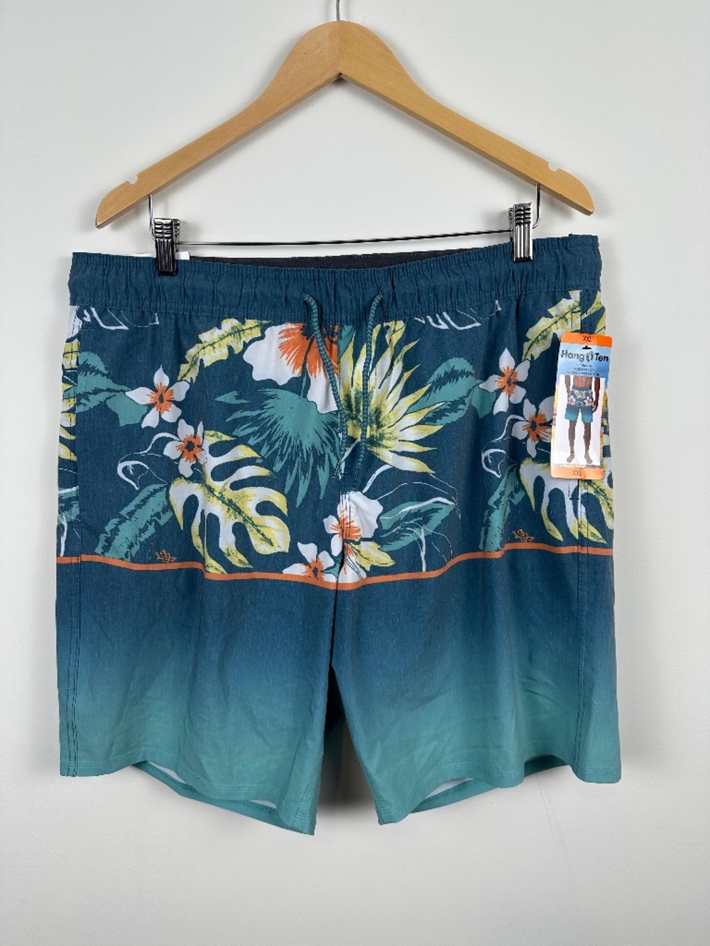 NWT Hang Ten Tropical 2-in-1 Swim Trunks Compression Liner XXL
